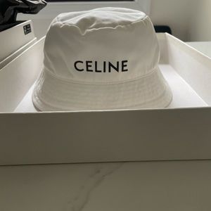 SOLD Celine Logo-Print Bucket hat